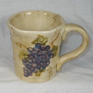hand painted coffee mug. Table Tops unlimited CABERNET